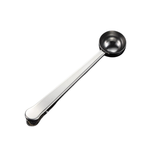 Cuchara Medidora Café con Clip 2 en 1 - Acero Inoxidable 304