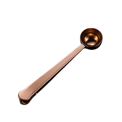 Cuchara Medidora Café con Clip 2 en 1 - Acero Inoxidable 304