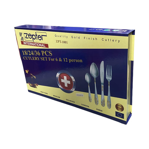 Utensilios de Cocina, Juego de Cubiertos Completo, Juego de Cubiertos Acer Inoxidable, Cubiertos Zepter, Cubiertos para Regalo, Cubiertos para mesa, Cubiertos Elegantes, Cubiertos de Calidad, Kitchen&Co