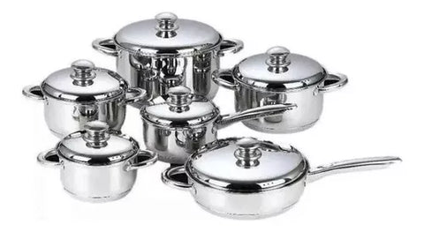 Batería Ollas Acero Quirúrgico 6 Piezas